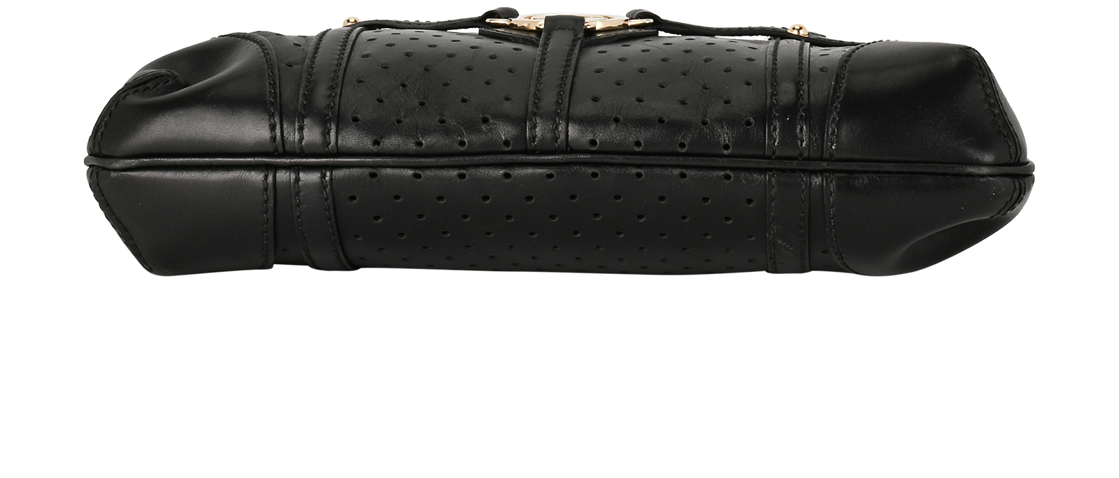 Interlocking G Perforated Shoulder Bag, &pound;250, Handbags, Black, Leather, Top view